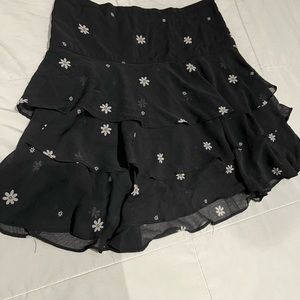 Black tiered skirt